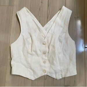 Abercrombie & Fitch Linen Blend Vest Top S